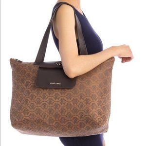 Roberto Cavalli Large Foldable Camel/Brown Tote